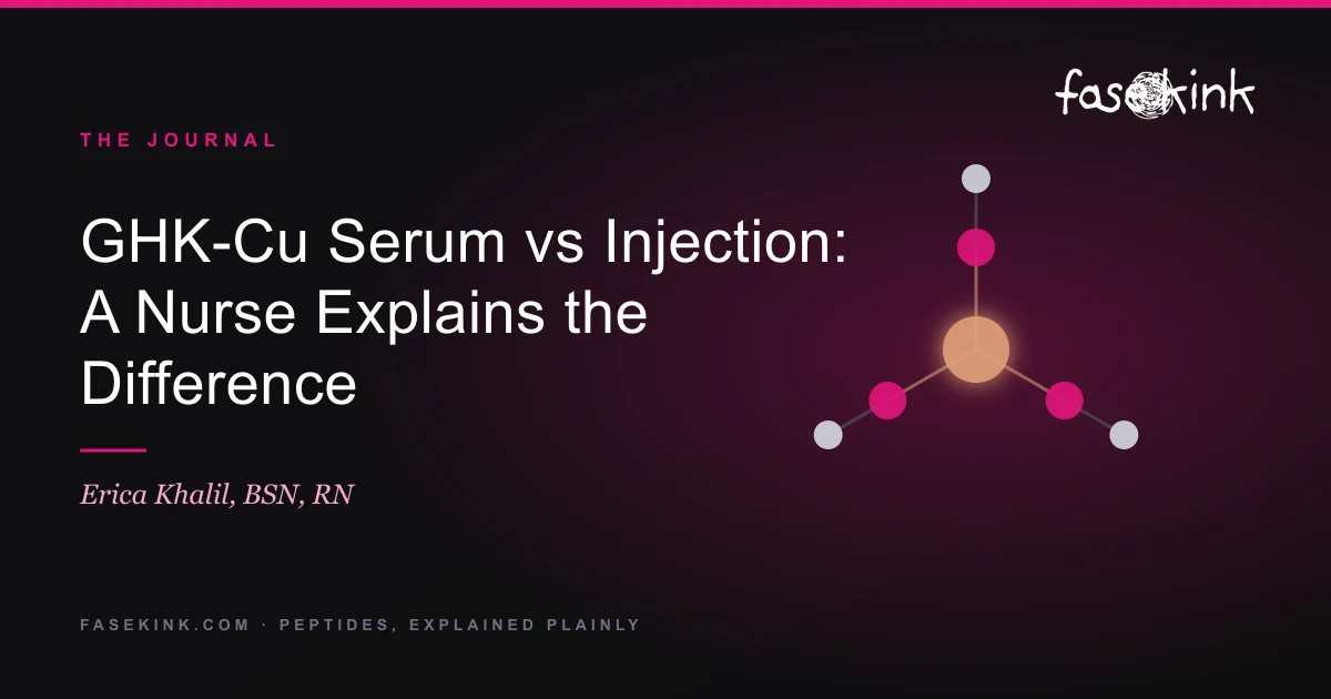 GHK-Cu Serum vs Injection: A Nurse Explains the Difference